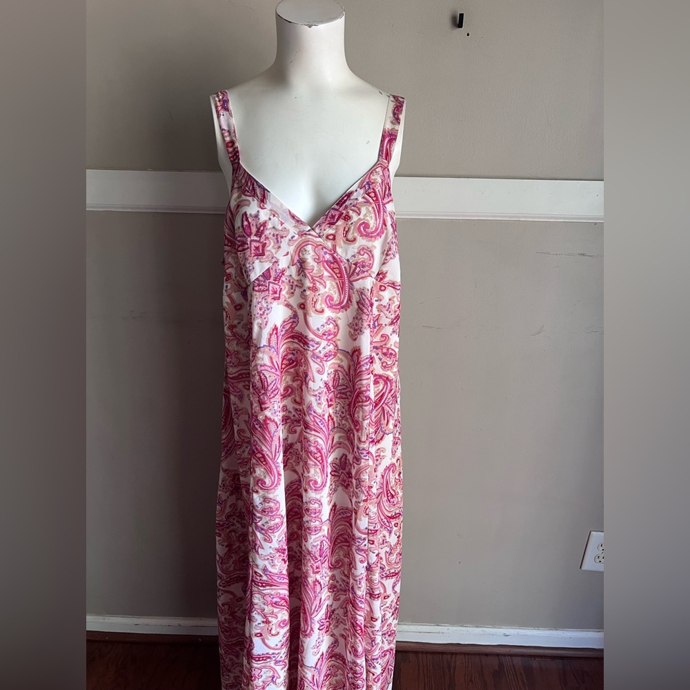Sassfras Pink and White Paisley Dress - Picture 9 of 10